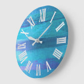 BLUE OCEAN SUMMER BEACH HOUSE Roman Numbers Grote Klok (Hoek)