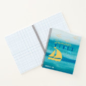 Blue Ocean Summer Vibes - Gepersonaliseerd Notitieboek (Binnen)