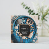 Blue Ocean-thema zwangerschapsaankondiging Kaart (Staand voorkant)