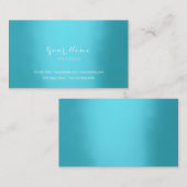 Blue Ocean Turquoise Aquamarine Delicate Black Vip Visitekaartje (Voorkant / Achterkant)