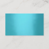 Blue Ocean Turquoise Aquamarine Delicate Black Vip Visitekaartje (Achterkant)