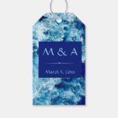 Blue Ocean Water Wedding Bedankt Cadeau Label Cadeaulabel (Voorkant)