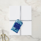 Blue Ocean Water Wedding Bedankt Cadeau Label Cadeaulabel (Met Touw)