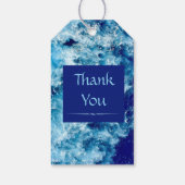 Blue Ocean Water Wedding Bedankt Cadeau Label Cadeaulabel (Achterkant)