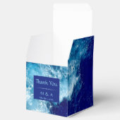 Blue Ocean Water Wedding Favoriete Box Bedankdoosjes (Geopend)