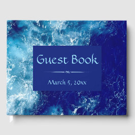 Blue Ocean Water Wedding Gastboek Gastenboek