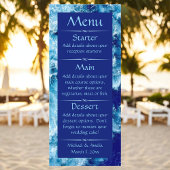 Blue Ocean Water Wedding Menu
