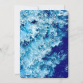 Blue Ocean Water Wedding Save the Date Kaart (Achterkant)