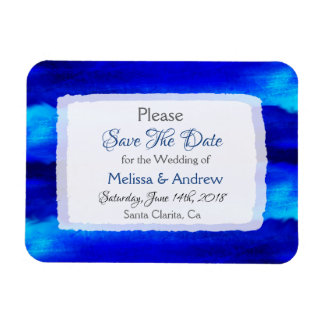 Blue Ocean Water Wedding Save the Date Magnet Magneet