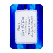 Blue Ocean Water Wedding Save the Date Magnet Magneet (Verticaal)