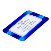 Blue Ocean Water Wedding Save the Date Magnet Magneet (Linkerzijde)