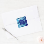Blue Ocean Water Wedding Square Stickers (Envelop)