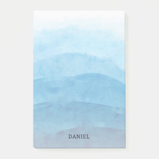 Blue Ocean Waterverf Persoonlijke opmerkingen Post-it® Notes (Voorkant)