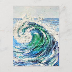 Blue Ocean Wave Briefkaart