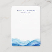 Blue Ocean Wave Sieraden Display Kaart Visitekaartje (Voorkant)