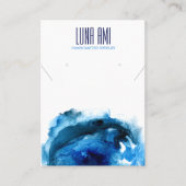 Blue Ocean Wave Sieraden Ketting Oorbel Display Visitekaartje (Voorkant)