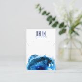 Blue Ocean Wave Sieraden Ketting Oorbel Display Visitekaartje (Staand voorkant)