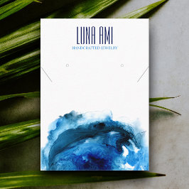Blue Ocean Wave Sieraden Ketting Oorbel Display Visitekaartje