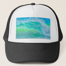 Blue Ocean Wave Surf Trucker Hoed Trucker Pet