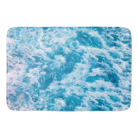 Blue Ocean Wave textuur Badmat (Voorkant)
