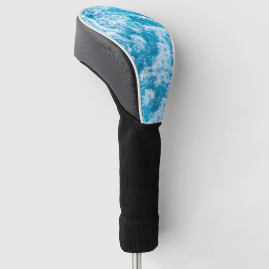 Blue Ocean Wave textuur Golfheadcover (Schuin)