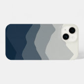 "Blue Ocean Wave & White Sky Minimalist Phone Case iPhone Hoesje (Achterkant horizontaal)