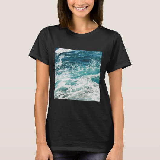 Blue Ocean Waves Classic T-Shirt (Voorkant)