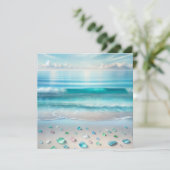  Blue Ocean Waves en Zee Glass (Staand voorkant)