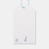  Blue Ocean Waves en Zee Glass Cadeaulabel (Achterkant)