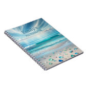  Blue Ocean Waves en Zee Glass Gepersonaliseerd Notitieboek (Rechterzijde)