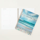  Blue Ocean Waves en Zee Glass Gepersonaliseerd Planner (Display)
