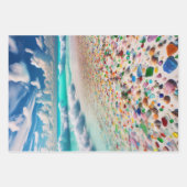 Blue Ocean Waves en Zee Glass Inpakpapier Vel (Voorkant 3)