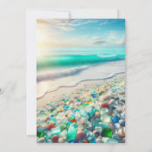 Blue Ocean Waves en Zee Glass Kaart (Achterkant)