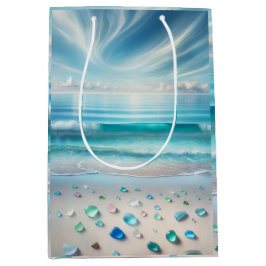Blue Ocean Waves en Zee Glass Medium Cadeauzakje