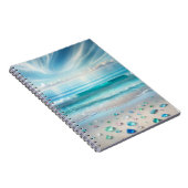  Blue Ocean Waves en Zee Glass Notitieboek (Rechterzijde)