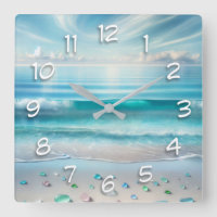  Blue Ocean Waves en Zee Glass