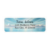 Blue Ocean Waves gepersonaliseerd Etiket (Voorkant)