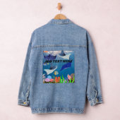 Blue Ocean Waves Manta Stingray Koralen Vrouwen Denim Jacket (Hangar)