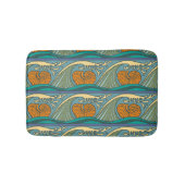 Blue Ocean Waves Nautilus Seashell Patroon Nouveau Badmat (Voorkant)