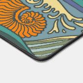 Blue Ocean Waves Nautilus Seashell Pattern Nouveau Bureaumat (Hoek)