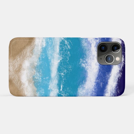 Blue Ocean Waves Sandy Beach Beach Case-Mate iPhone Case (Achterkant (horizontaal))