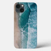 Blue Ocean Waves Sandy Beach Case-Mate iPhone Case (Achterkant)