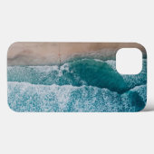 Blue Ocean Waves Sandy Beach Case-Mate iPhone Case (Achterkant (horizontaal))