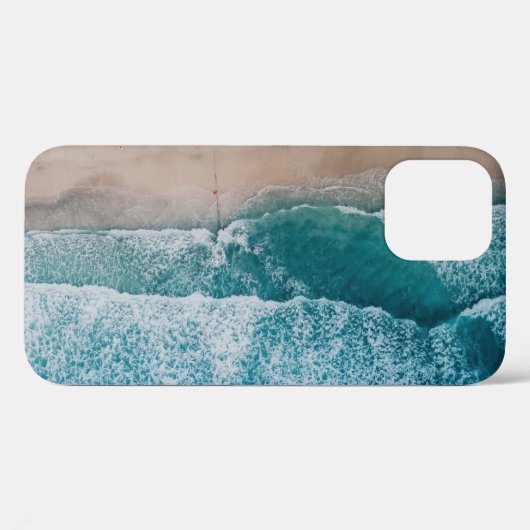 Blue Ocean Waves Sandy Beach Case-Mate iPhone Case (Achterkant (horizontaal))