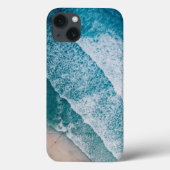 Blue Ocean Waves Sandy Beach Case-Mate iPhone Case (Achterkant)