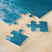 Blue Ocean Waves Sandy Beach Legpuzzel (Zijkant)