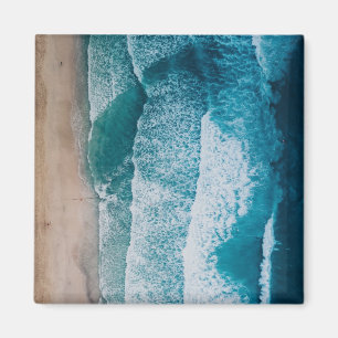 Blue Ocean Waves Sandy Beach Magneet