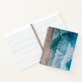 Blue Ocean Waves Sandy Beach Notitieboek (Binnen)