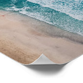 Blue Ocean Waves Sandy Beach Poster (Hoek)