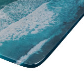 Blue Ocean Waves Sandy Beach Snijplank (Hoek)